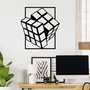 Wallity Rubik's Cube Escultura de pared negra